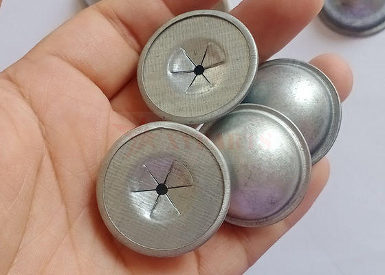 30mm Dome Cap Washers Galvanized Steel Used For Fixing Insulation Pins