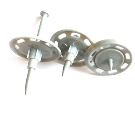 35mm Grey Color Plastic Insulation Washers With Drive Metal Nails