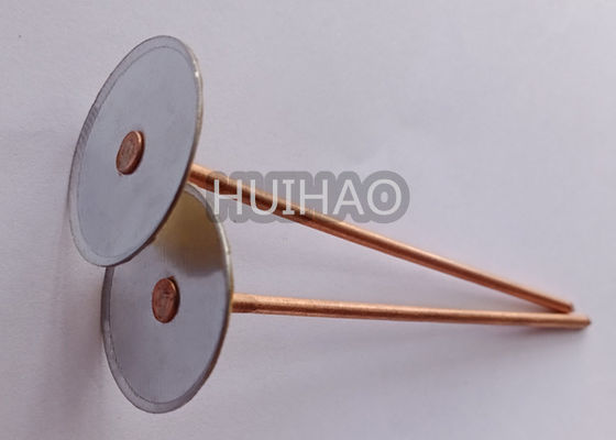 12ga Copper Plated Mild Steel Cupped Head Insulation Weld Pins For Hvac System