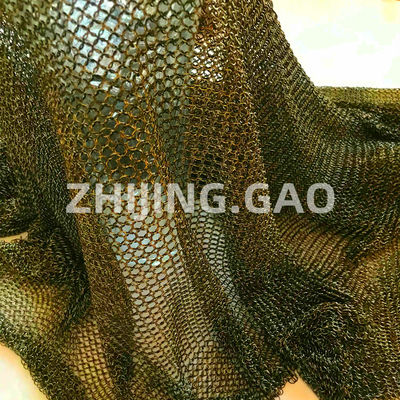 Titanium Plating Silver Chain Mail Ring Mesh Closure Curtain