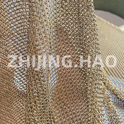 Gold Color Metal Fringe Curtain Chainmail Wire Mesh Space Decoration