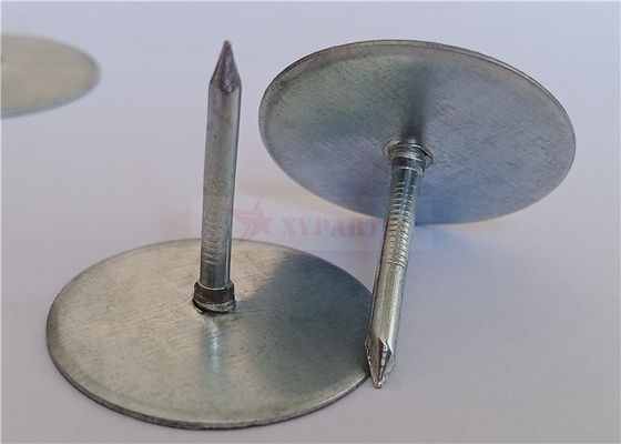 2.7mm Galvanized Steel Cup Head Insulation Pins Applied With A Capacitor Discharge Stud Welder