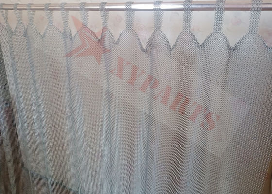 12mm Ring Diameter Stainless Steel Metal Ring Mesh Curtain Easy To Install For Hotel Decoration