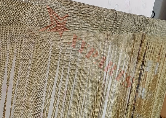 12mm Ring Diameter Stainless Steel Metal Ring Mesh Curtain Easy To Install For Hotel Decoration