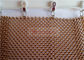 Copper Color Metal Coil Curtain 8x8mm Used As Room Dividers For Internal Decoration