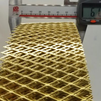 2mm X4mm Aperture Flatten Expanded Brass Mesh For Room Shielded