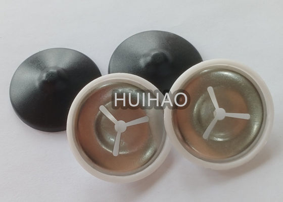 White / Black Color Insulation PE Dome Caps With 3 Slots Washer