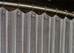 Golden Color Aluminum Metal Mesh Drapery For Decorating Fireplace Mesh Curtain