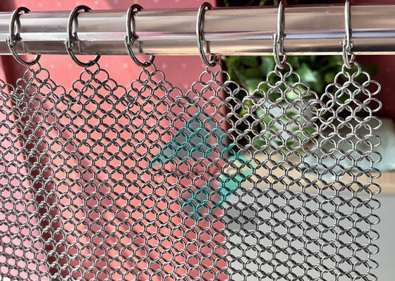 1.2x10mm Stainless Steel Metal Ring Mesh Drapery For Decoration