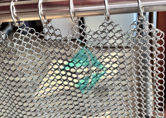 1.2x10mm Stainless Steel Metal Ring Mesh Drapery For Decoration