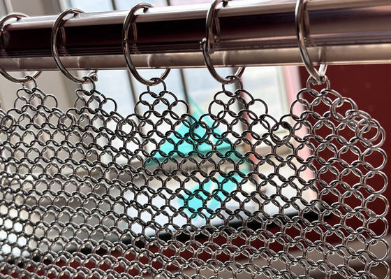 1.2x10mm Stainless Steel Metal Ring Mesh Drapery For Decoration