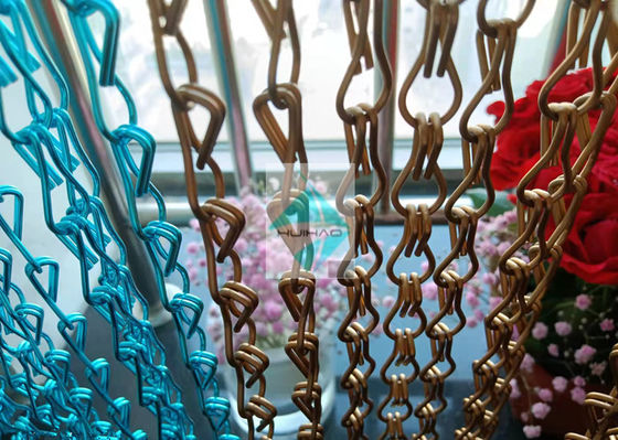 Anodized Aluminum Door Chain Fly Curtain With Different Colors