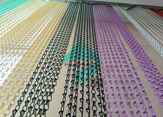 Double Hook Decorative Aluminum Chain Link Curtain For Shower Curtain