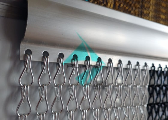 Double Hook Decorative Aluminum Chain Link Curtain For Shower Curtain