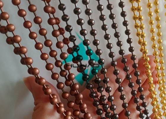 Metal Mesh Drapery Ball Bead Chain Curtain For Room Divider