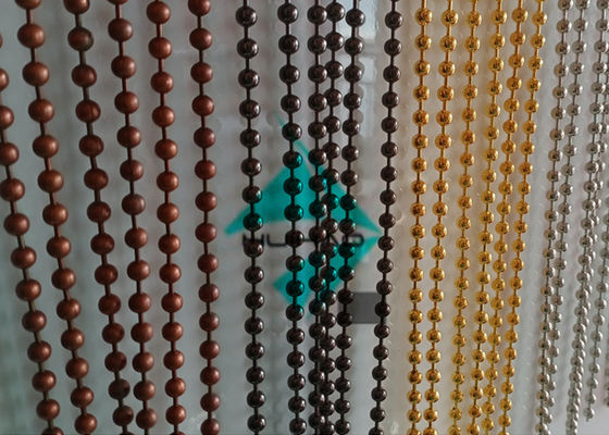 Metal Mesh Drapery Ball Bead Chain Curtain For Room Divider