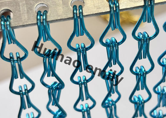12x24mm Aluminum Metal Mesh Chain Curtain With Anodized Treatment