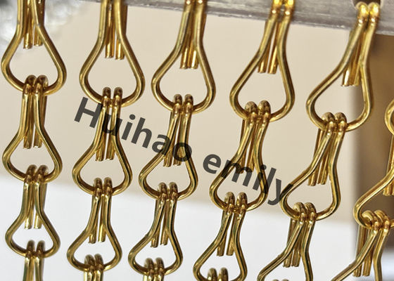 12x24mm Aluminum Metal Mesh Chain Curtain With Anodized Treatment