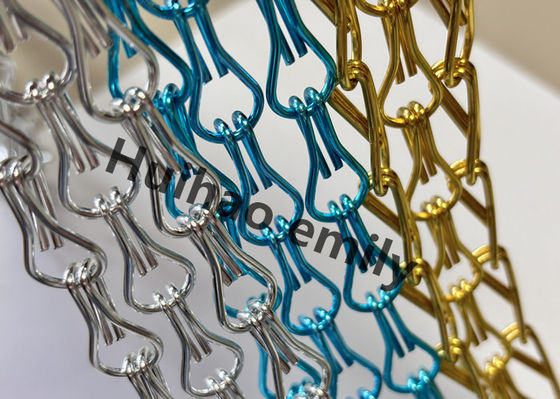 12x24mm Aluminum Metal Mesh Chain Curtain With Anodized Treatment