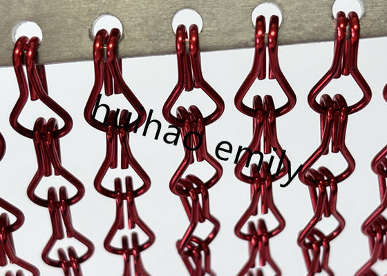 Customized Decorative Chain Link Fly Screen Curtain Aluminum