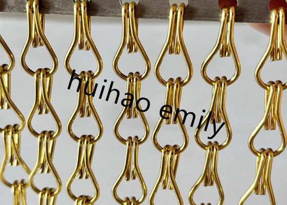 Customized Decorative Chain Link Fly Screen Curtain Aluminum
