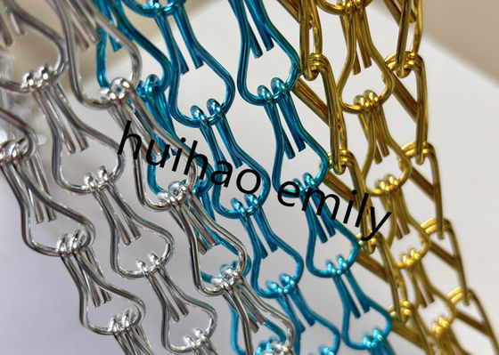 Customized Decorative Chain Link Fly Screen Curtain Aluminum
