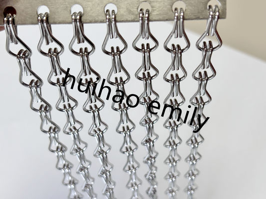 Customized Decorative Chain Link Fly Screen Curtain Aluminum
