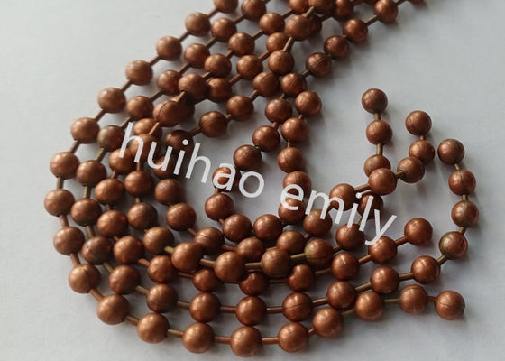 Gun Metal Color Ball Chain Beaded Curtain For Hotel Decoration