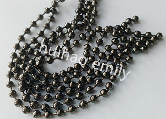 Gun Metal Color Ball Chain Beaded Curtain For Hotel Decoration