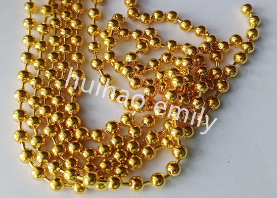 Gun Metal Color Ball Chain Beaded Curtain For Hotel Decoration