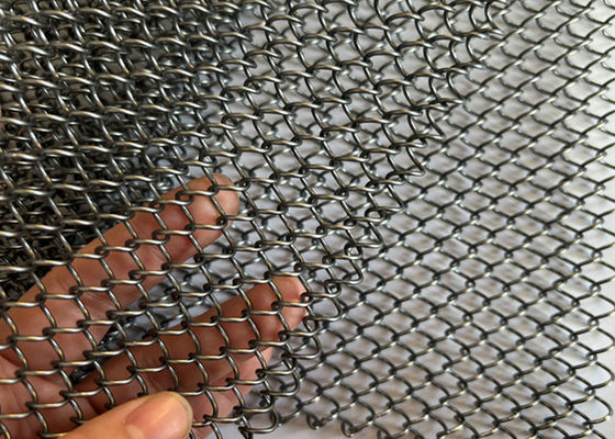 Aluminum Metal Mesh Drapery , Safety Curtains With Different Tracks