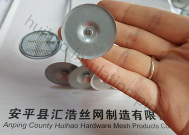 12Gauge 38mm Ductwork Metal Cupped Head Weld Pins , Rock Wool Insulation Weld Nails For HAVC System