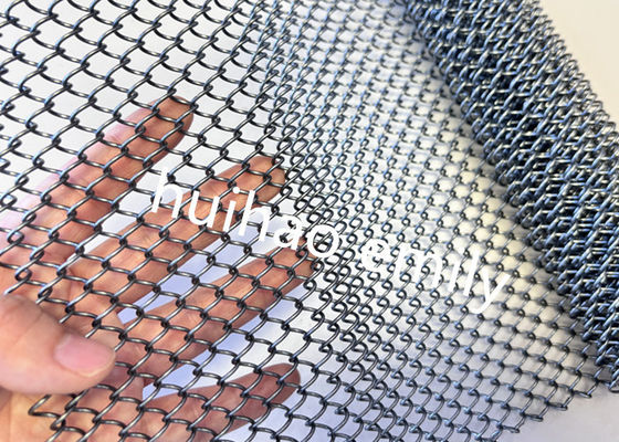 6x6mm Aperture Decorative Metal Mesh Curtain For Fireplace Screen