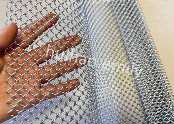 Architectural Aluminum Metal Coil Drapery Mesh For Shopping Malls