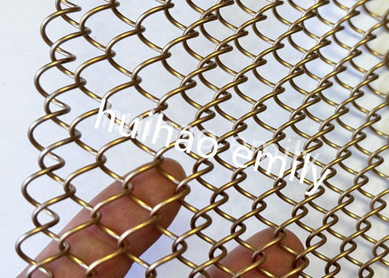 8x8mm Aperture Aluminum Metal Coil Mesh As Space Divider Curtain