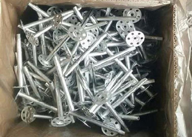 Galvanized Steel Metal Insulation Plugs , Rock Wool Insulation Pins M8 x 110