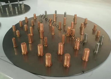 Stainless Steel Annular Grooved Stud Welding Pins , Copper Plated Mild Steel M5 - M12 Stud Welder Pins With Threaded