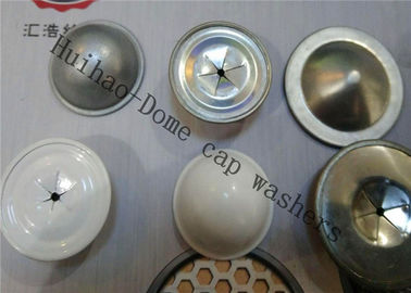 Aluminum 30mm Dome Cap , Capped Speed Washer For Perforated Base Insulaton Pins