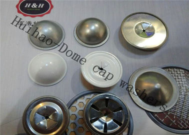 Aluminum 30mm Dome Cap , Capped Speed Washer For Perforated Base Insulaton Pins