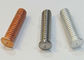Coppered Steel Threaded Stud Welder Pins 1/4&quot; For Capacitor Discharge Welder