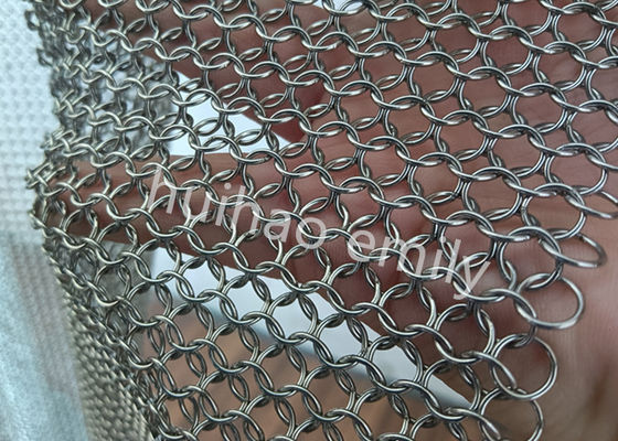 0.8x7mm Welded Type Ring Mesh Curtain For Interior Decoration