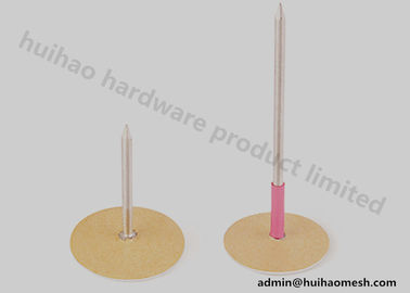 12Gauge 38mm Ductwork Metal Cupped Head Weld Pins , Rock Wool Insulation Weld Nails For HAVC System