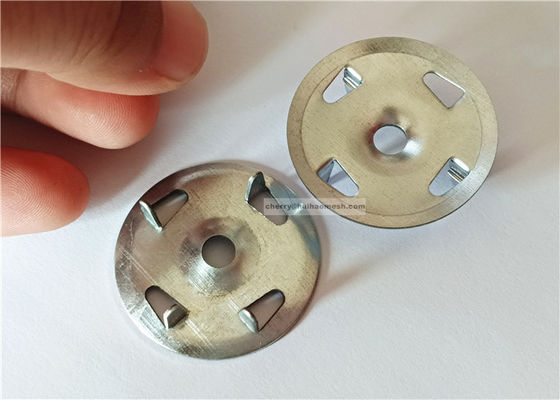 1-1/4&quot; 4-Claw Metal Fixing Washers For Gypsum Board Extruded Plate Insulation Thermalboard Fixed Backer Boards