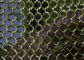 Space Divider Metal Mesh Drapery , Hotel Curtain Brass Wire Chainmail Ring Mesh