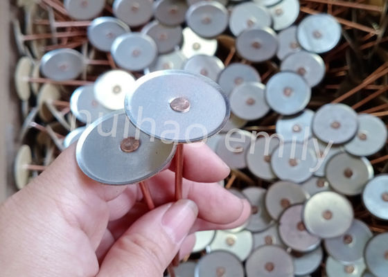 38mm Copper Coated Cupped Head Weld Pin For Insulation Ductwork