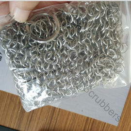 7"X 7" Stainless Steel Chain Mail Ring Mesh Scrubbers For Cast Iron Cookware