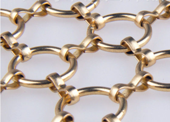 Stainless Steel 304/316 Flat Wire Metal Ring Mesh with 20mm Ring Diameter for Ceiling Treatments
