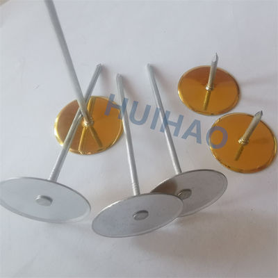 12Ga X 70 Mm Galvanized Steel Cup Head Welded Pins For HVAC Duct Insulation