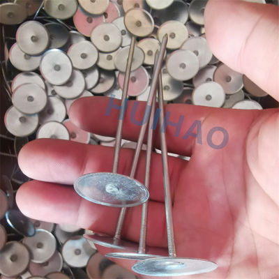 Cup Head Insulation Welded Pins With 30 Mm Round Base For HVAC Duct Insulation