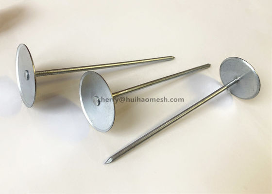Galvanized Steel Cup Head Welded Pins Designed To Weld Through And Secure Wraps Insulation To HVAC Ducts